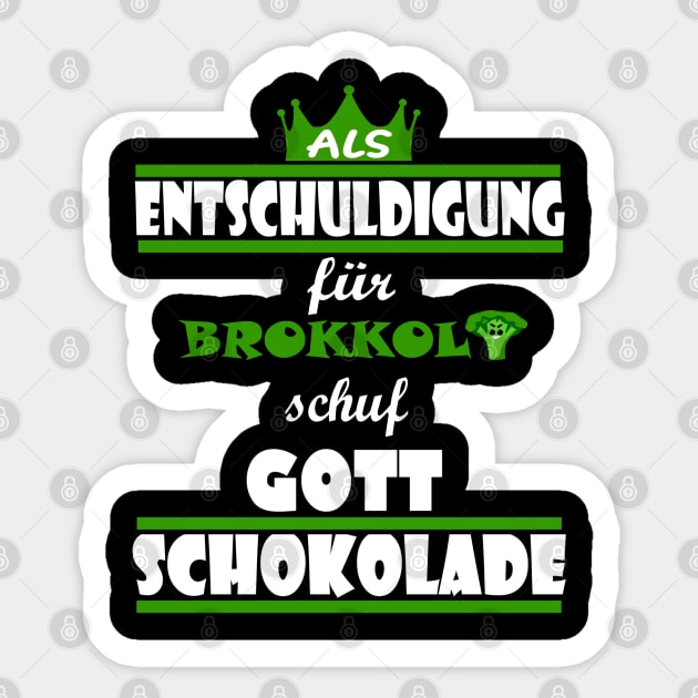 schokolade böser brokkoli antivegan kakao Sticker by FindYourFavouriteDesign